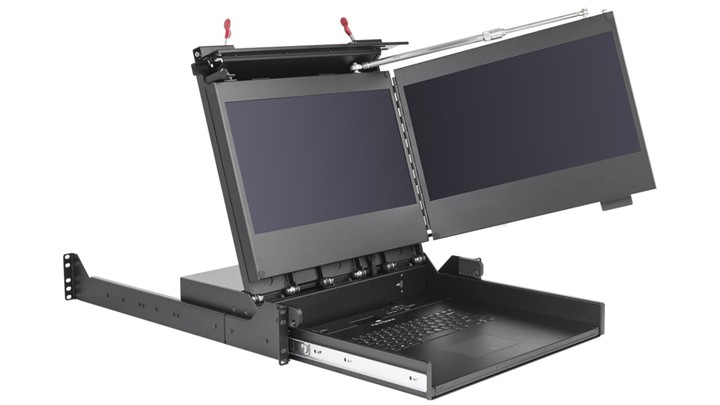 RMDDU 17-V Dual Screen Rack Mount Monitor